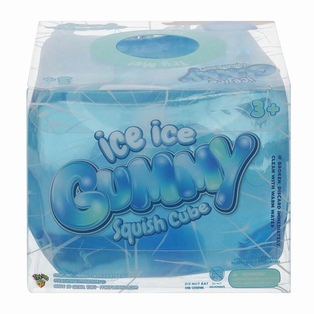 🔥Ice Ice Gummy Squish Cube Blue Sensory Fidget Toy Stretchy Soft Squishy BNWT🔥